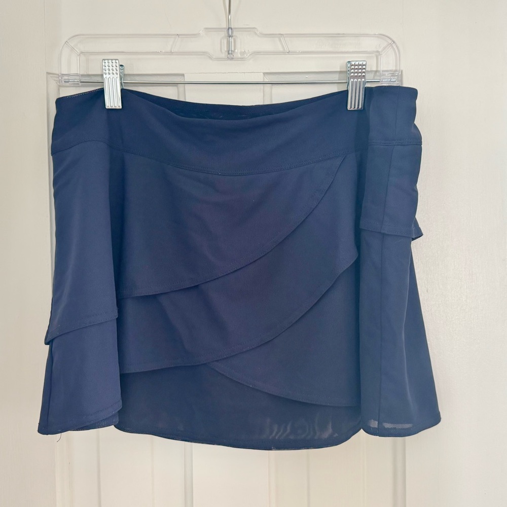 Title 9 Navy Layered Swim Tennis Skirt Active Skort L